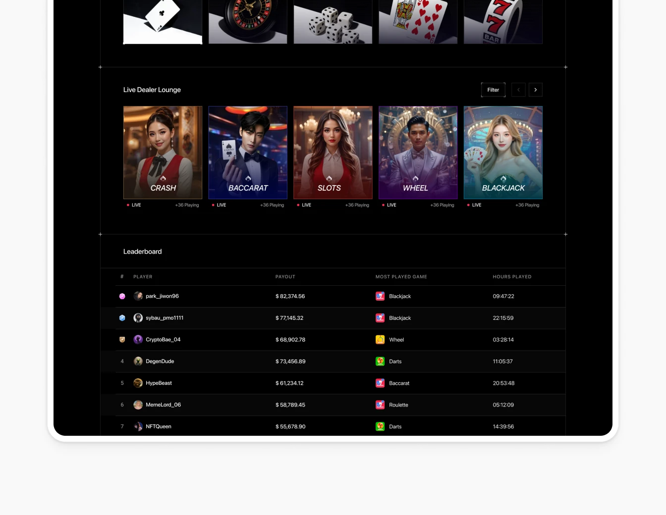 Plump Casino Game Hub Leaderboard V3