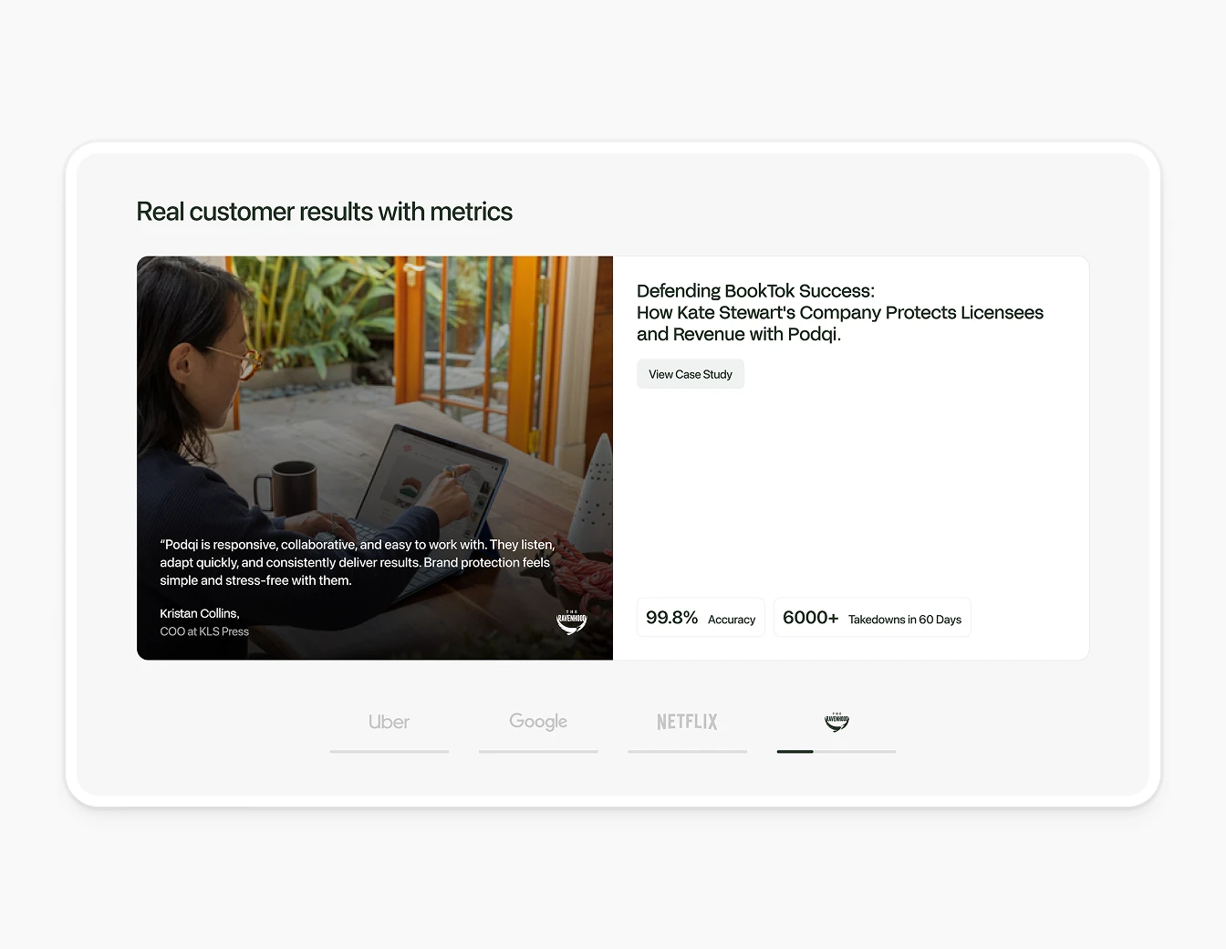 Podqi Customer Results Metrics Case Study