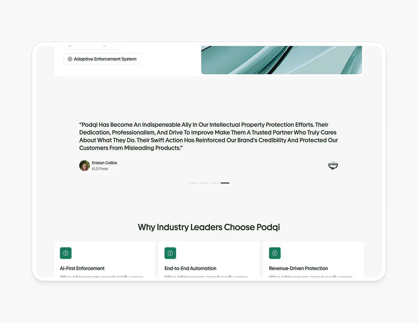 Podqi Testimonials Features Industry Leaders