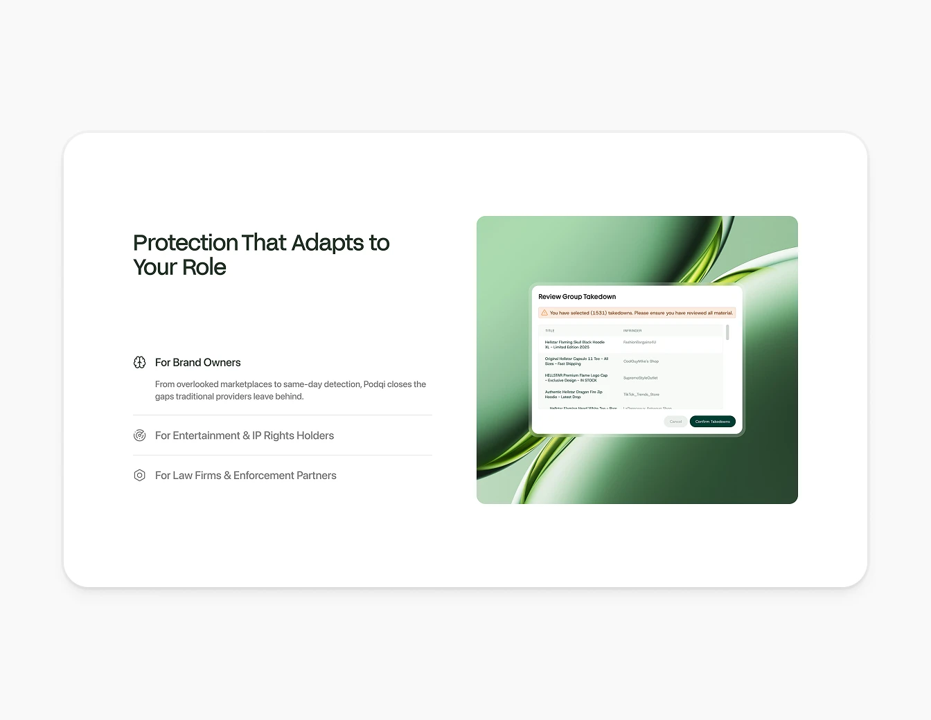 Podqi Protection Adapts to Your Role