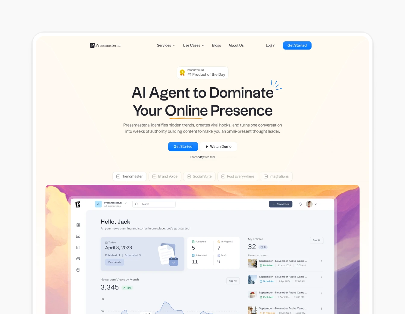 PressMaster Hero Gradient Purple