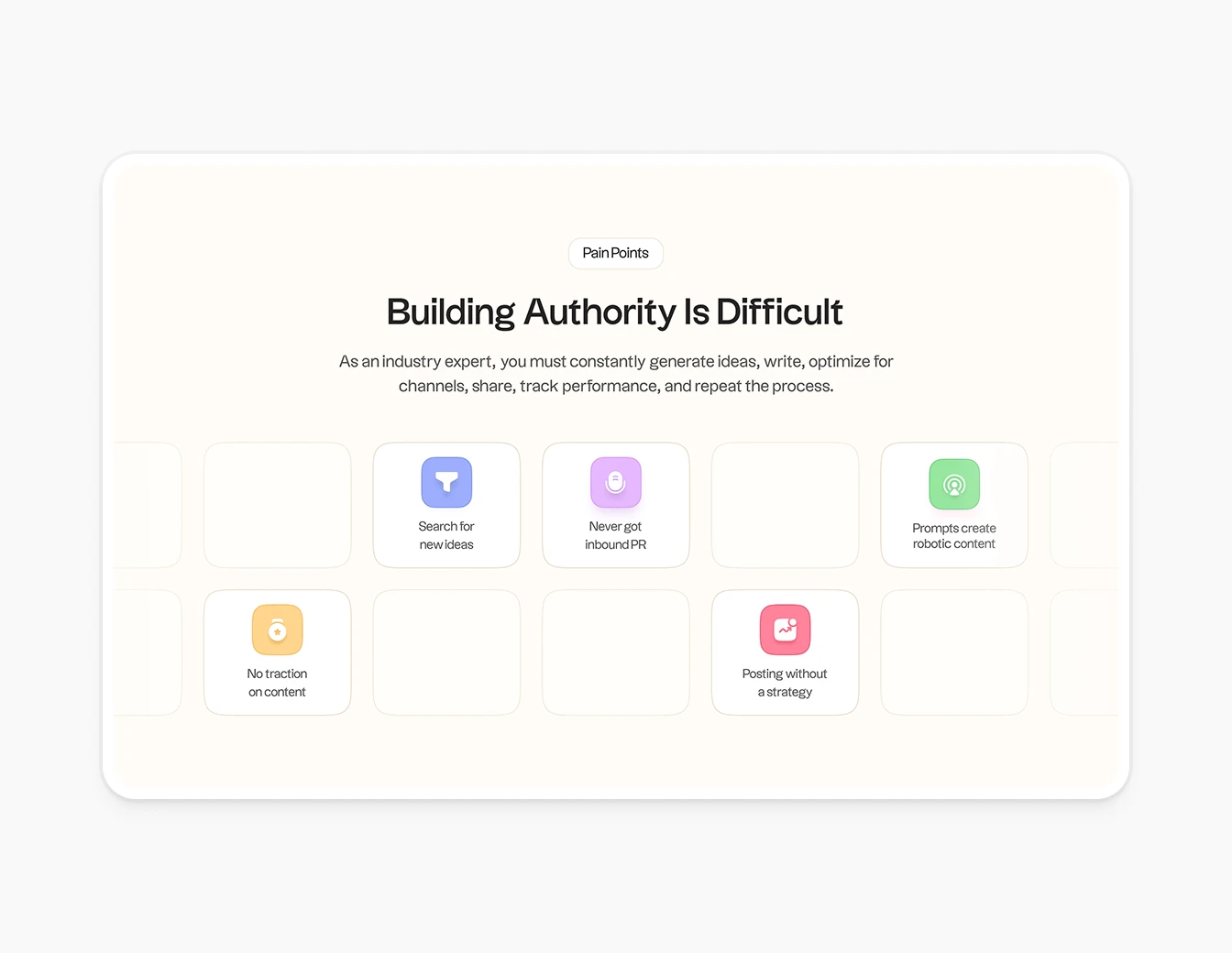 PressMaster Pain Points Building Authority