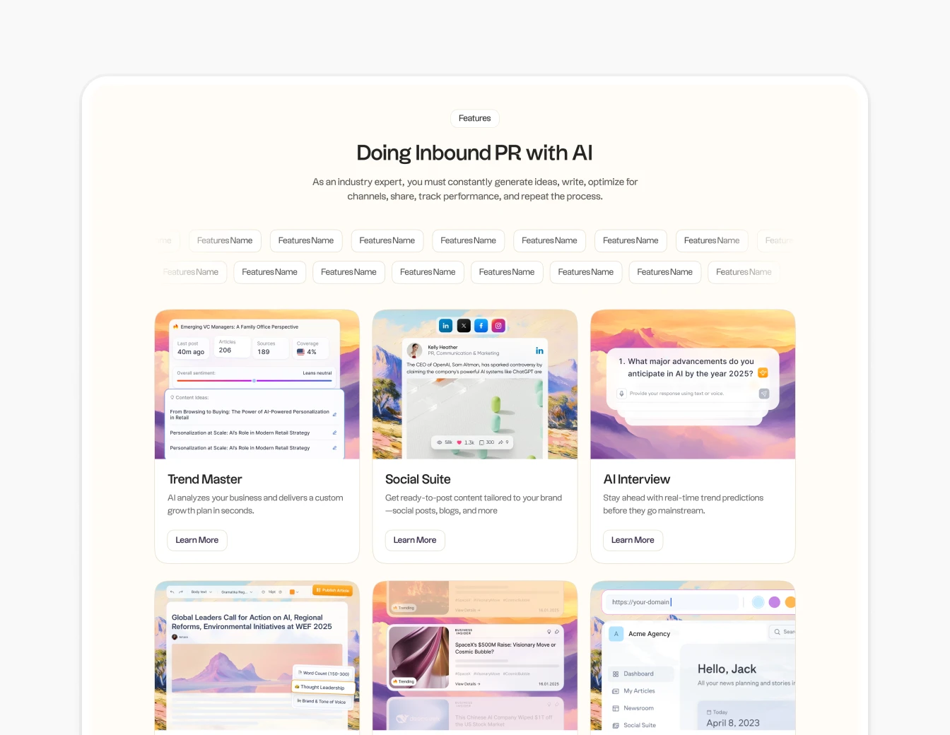 PressMaster Features Inbound PR AI Tools