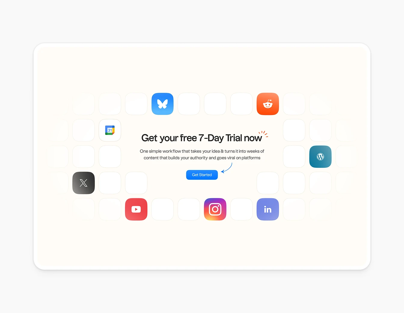 PressMaster CTA Free Trial Social App Icons