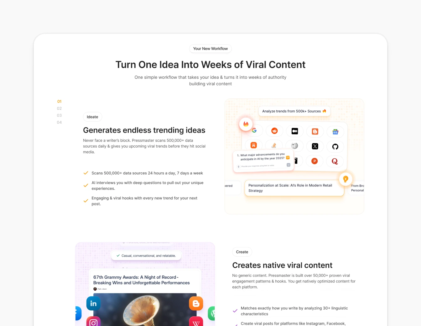PressMaster Features Workflow Viral Content V2