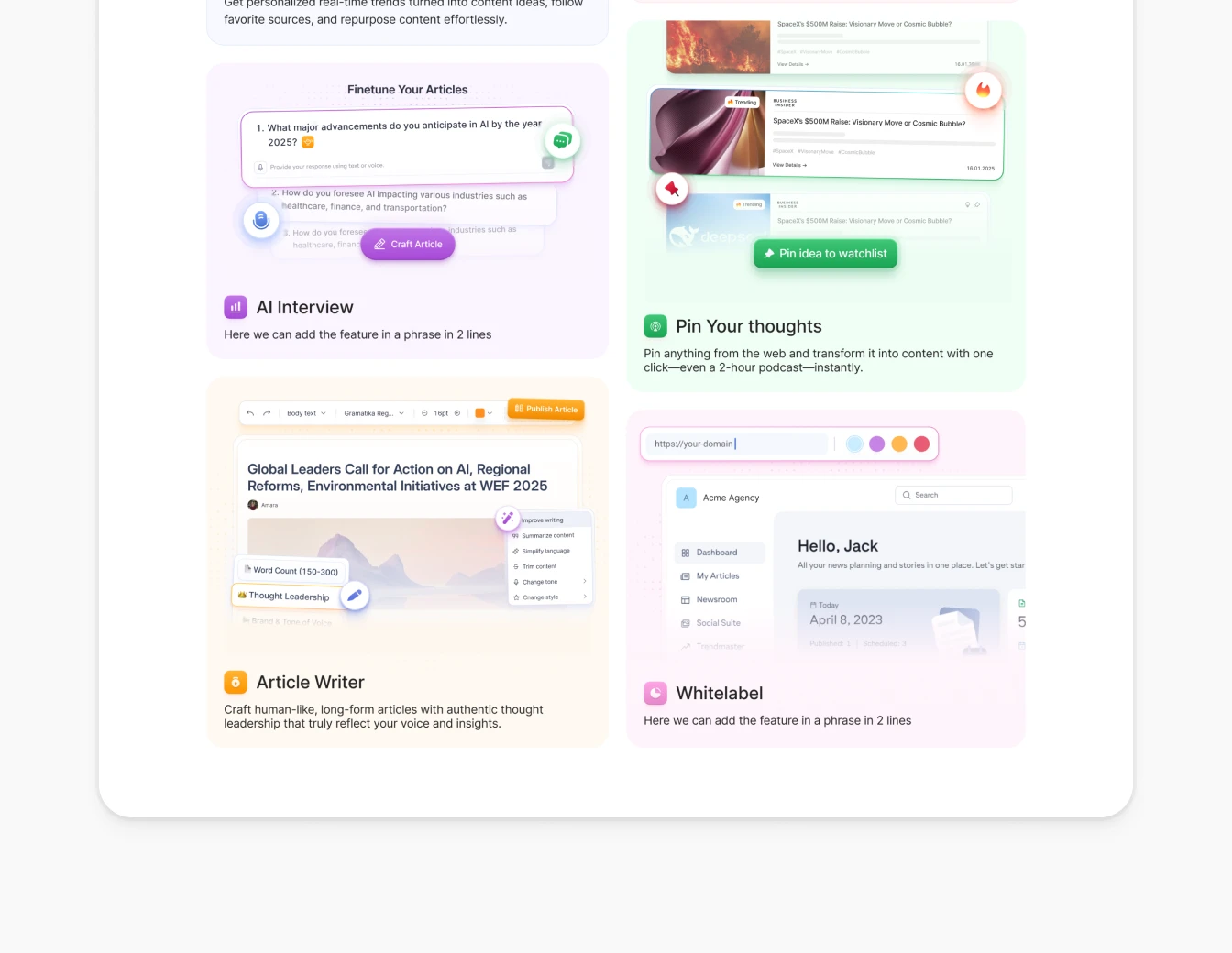 PressMaster Features AI Interview Pin Thoughts