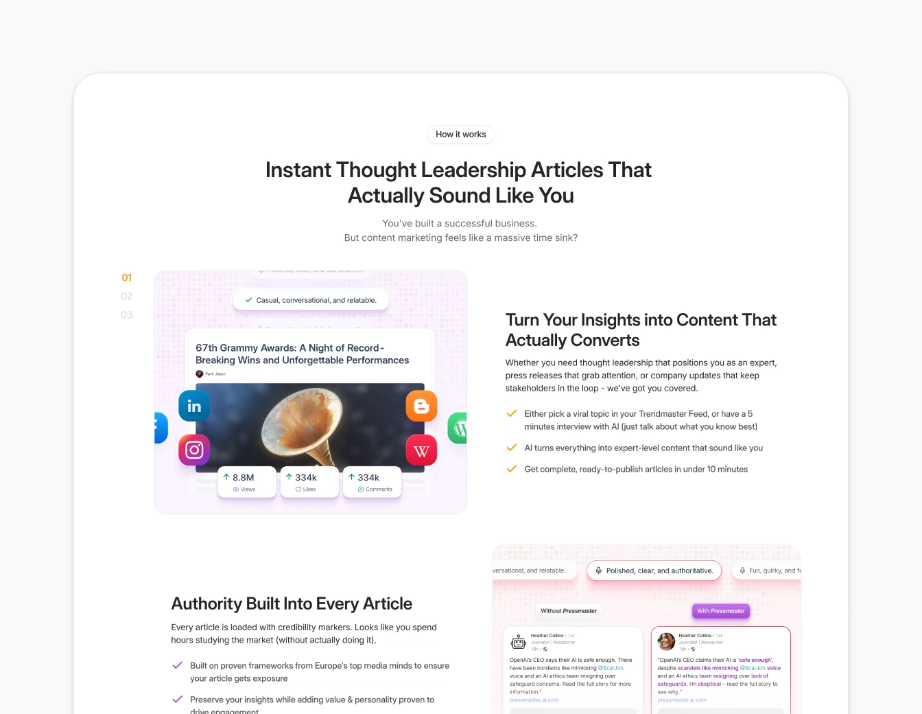 PressMaster How It Works Thought Leader