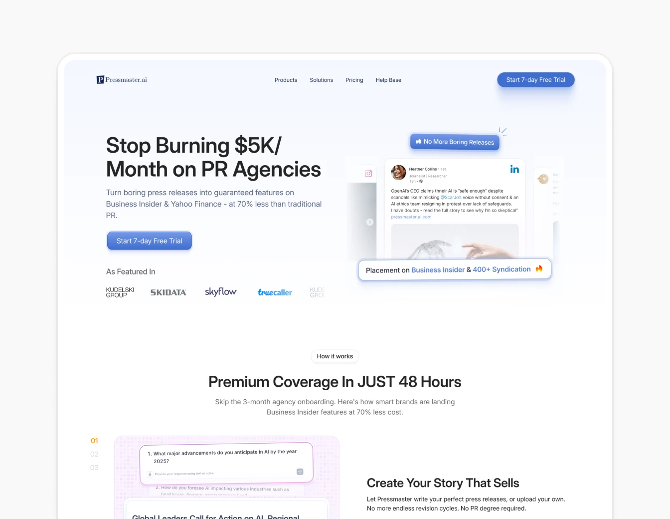 PressMaster Hero Stop Burning PR Money