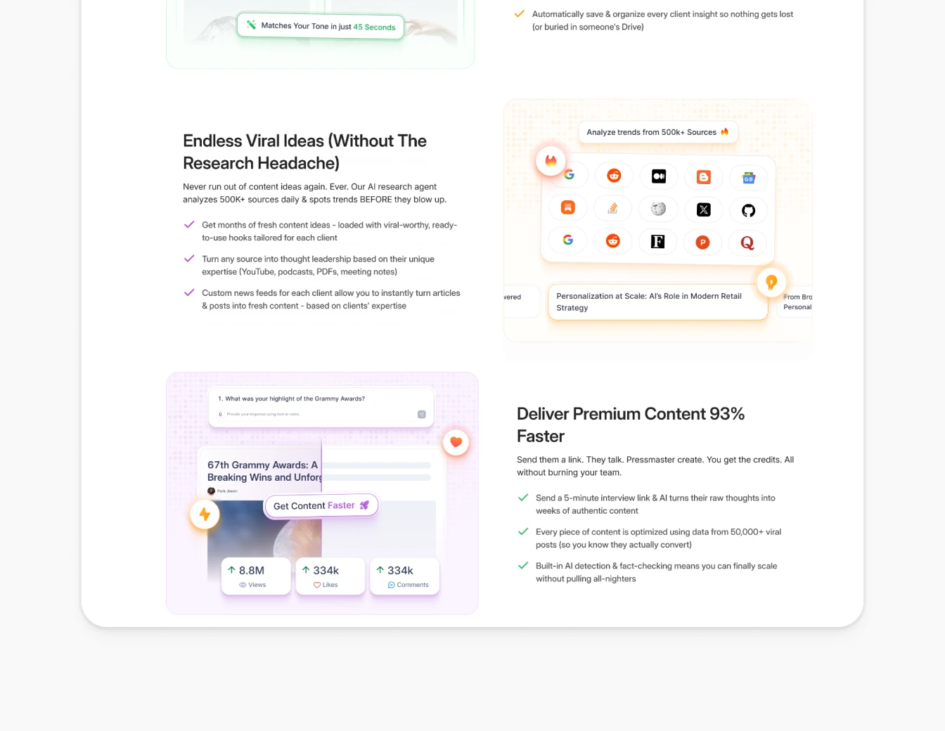 PressMaster Features Viral Ideas Deliver Content
