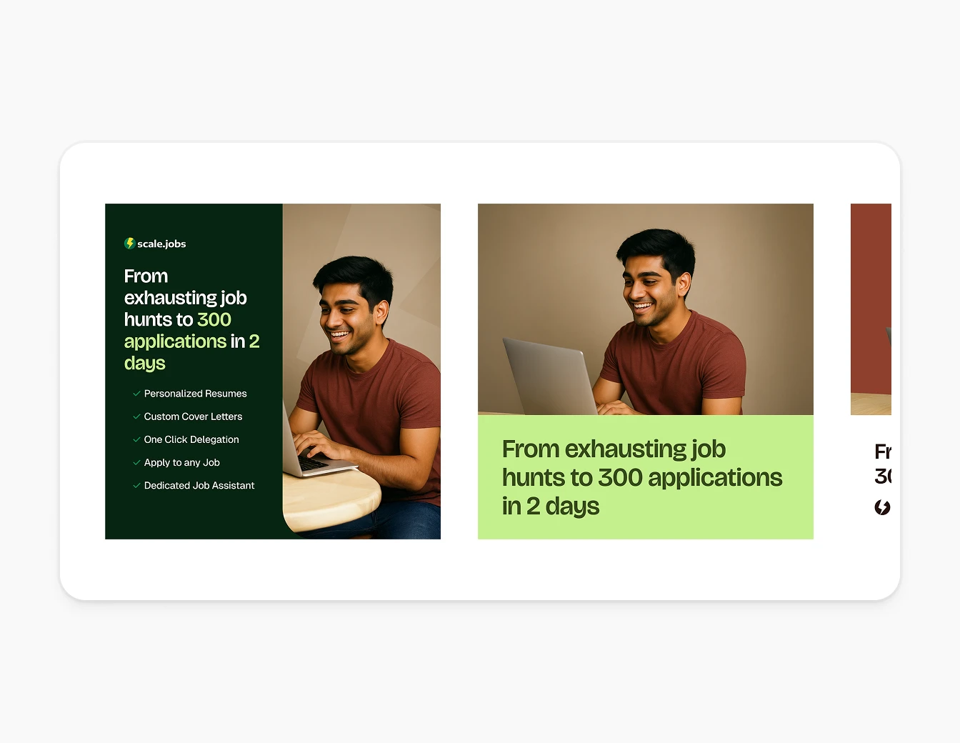 Scale.jobs Social Ad Dark Green Creative