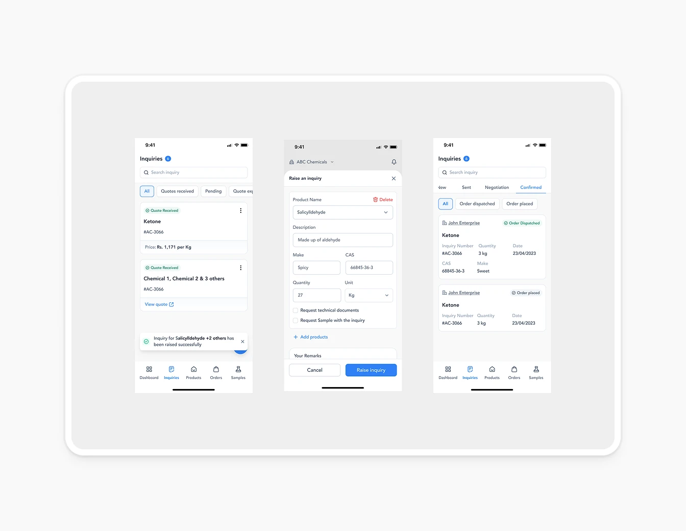 Spot Mobile Inquiries Raise Form Confirmed