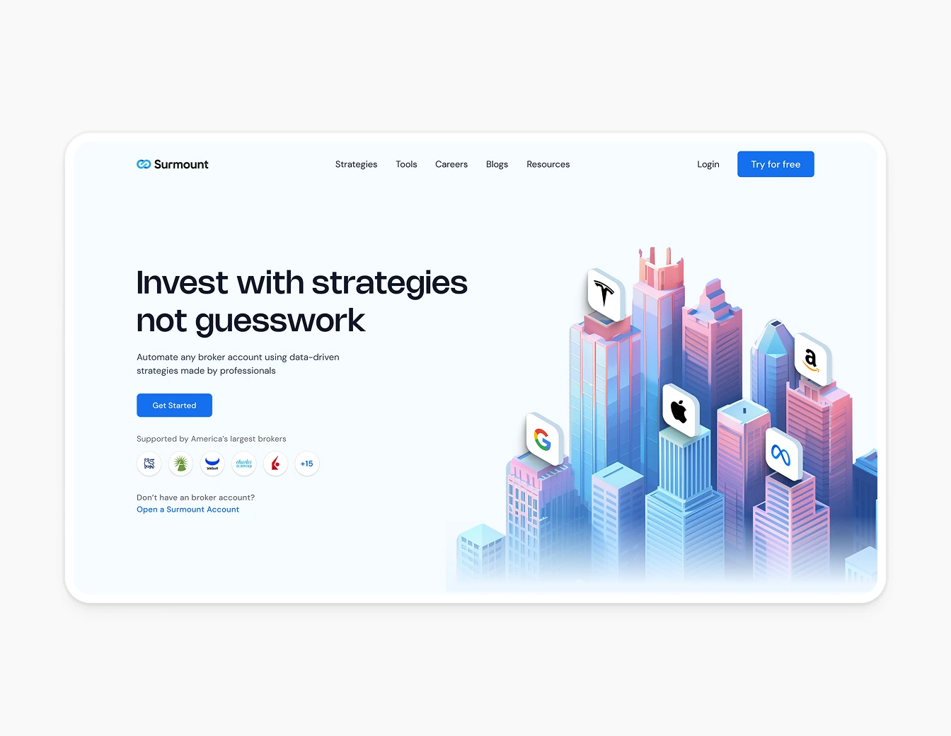 Surmount Hero Isometric City Illustration