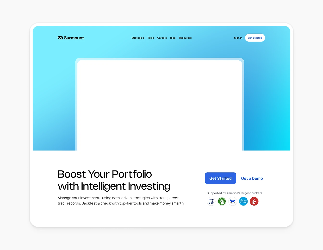 Surmount Hero Gradient Blue Video Brokers