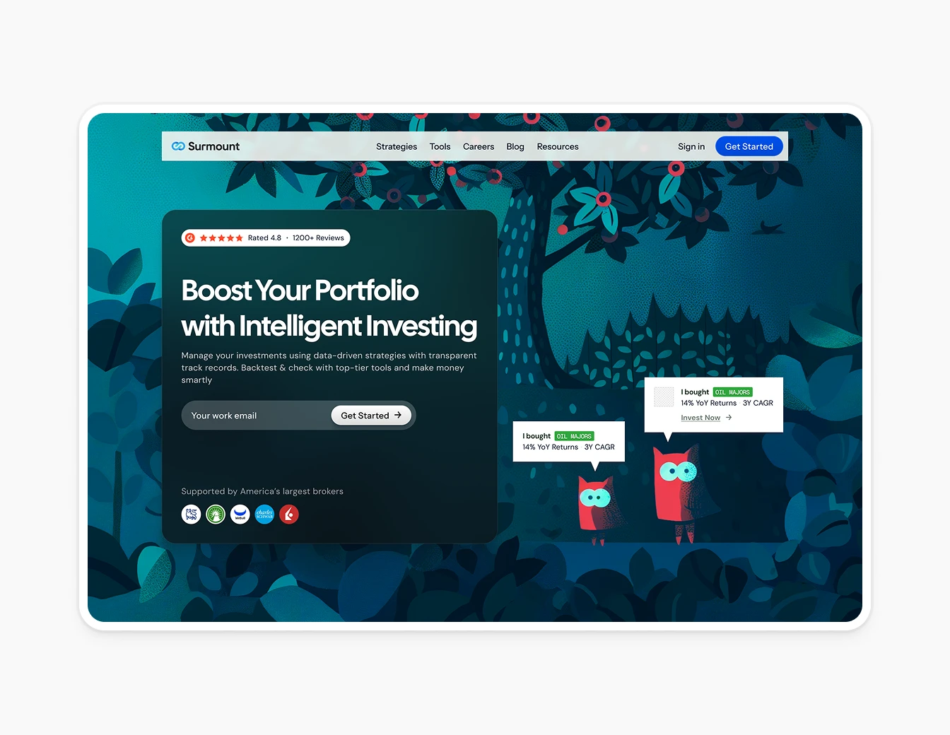 Surmount Hero Illustrated Forest Owl Theme