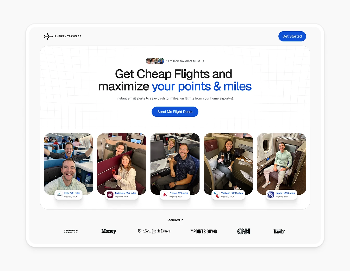 Thrifty Traveler Hero Light Email Photo Grid