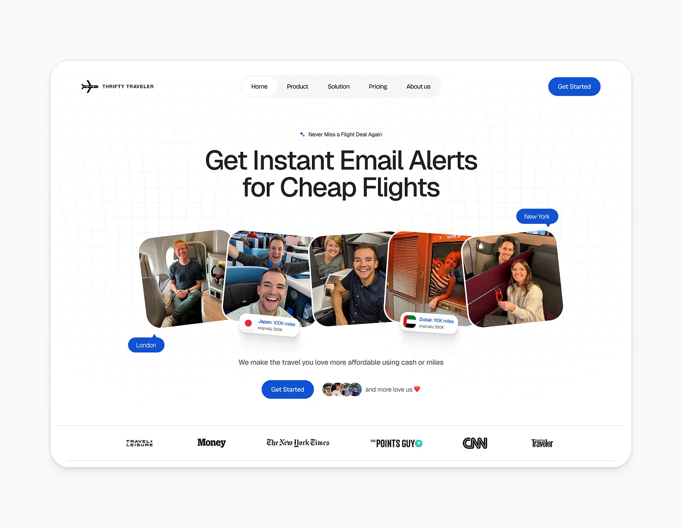 Thrifty Traveler Hero Email Alerts Photos