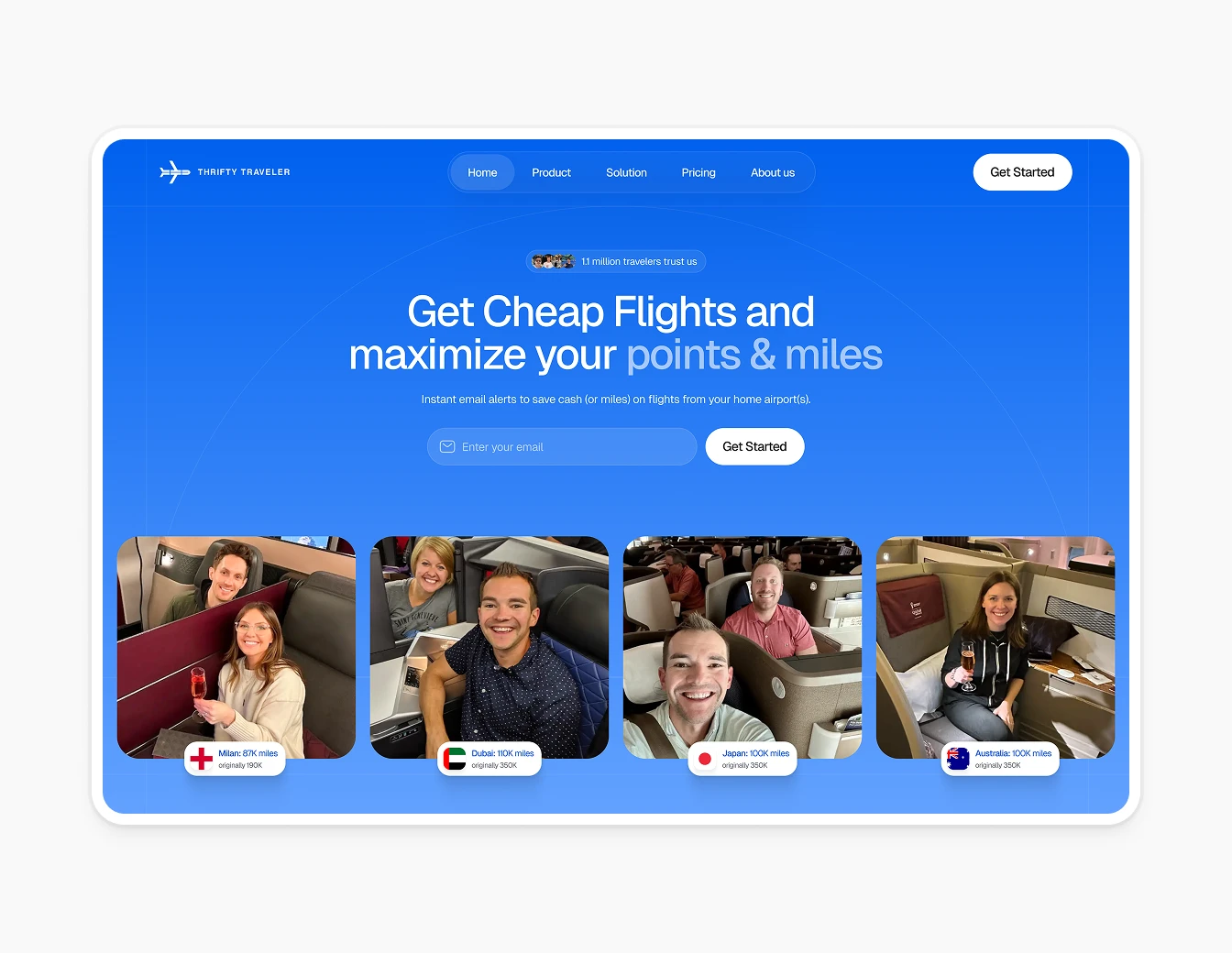 Thrifty Traveler Hero Blue Photo Gallery