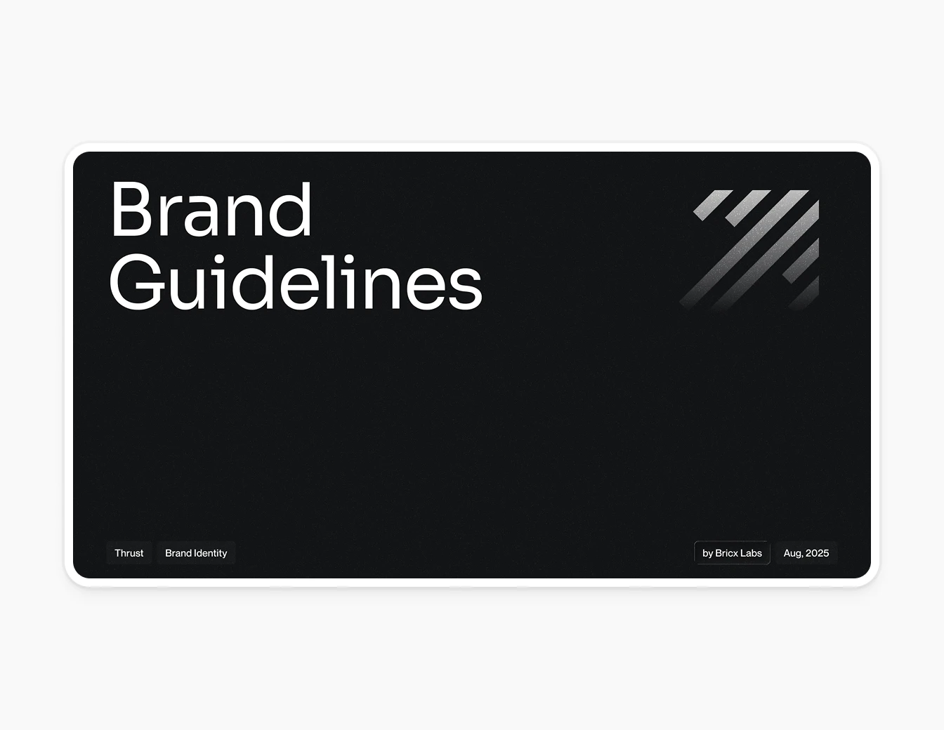 Thrust Brand Guidelines Cover Page Dark