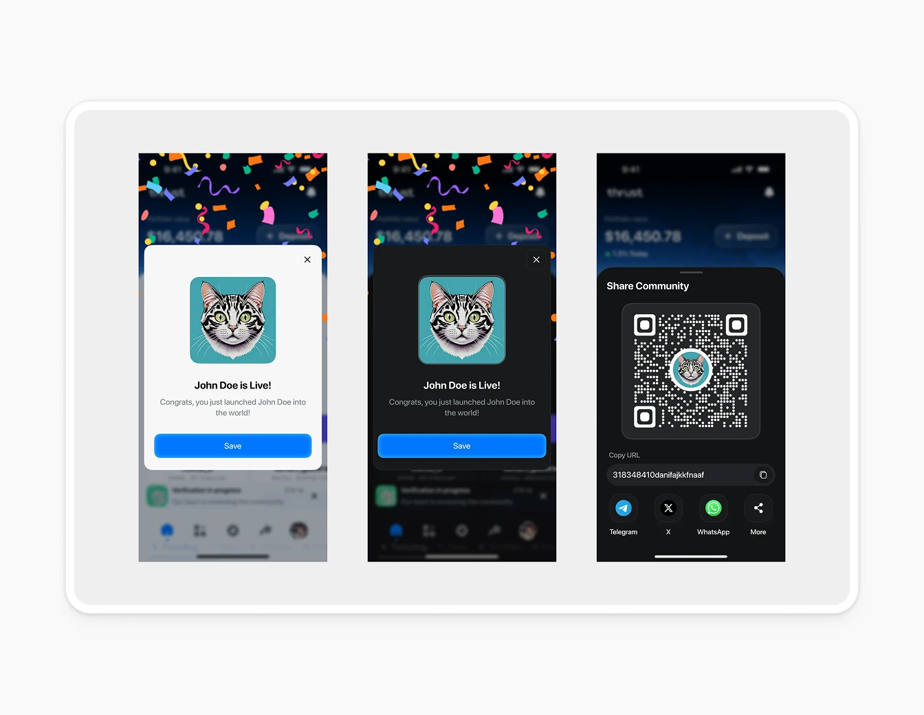Thrust Mobile Community Live Share QR