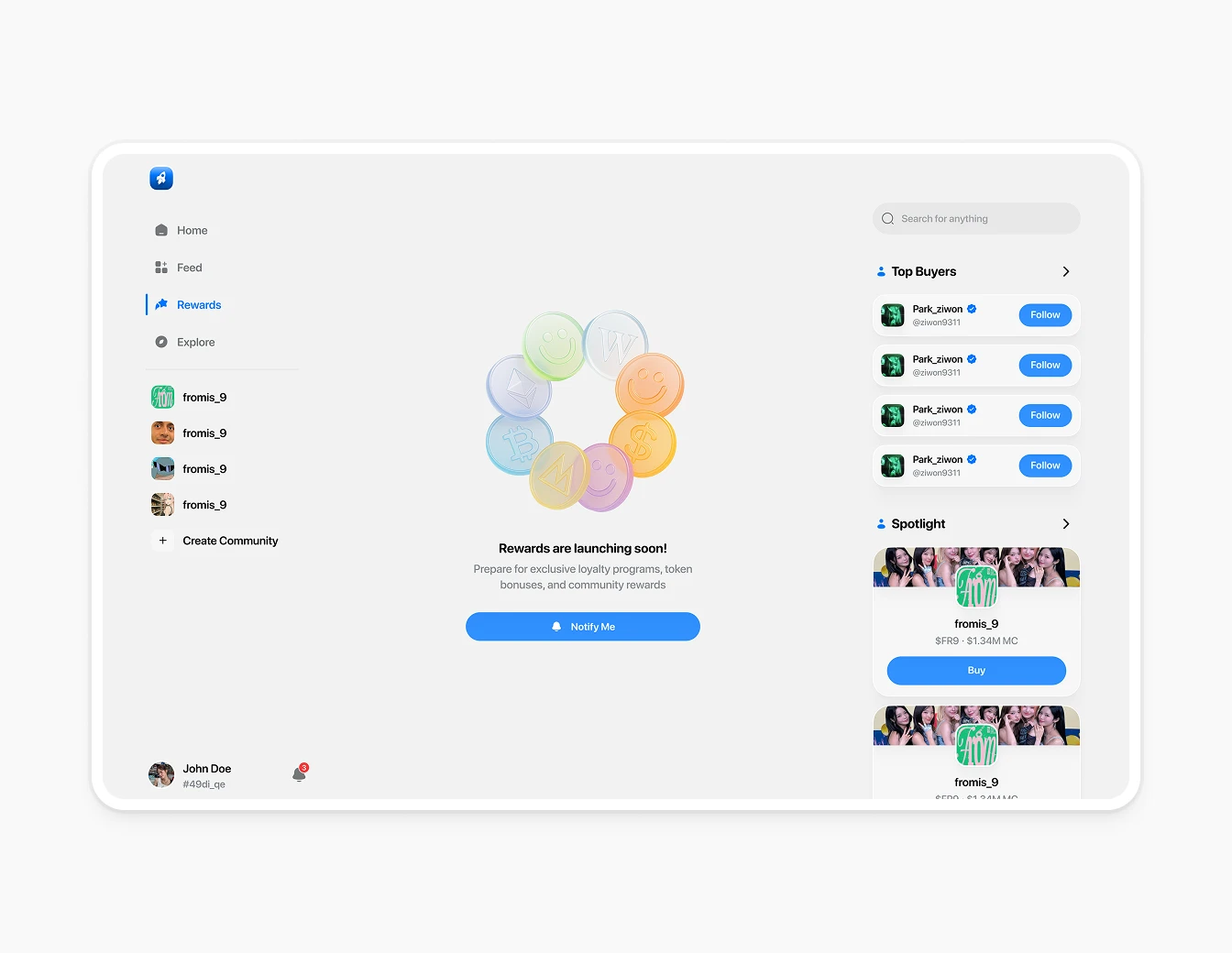 Thrust Rewards Coming Soon 3D Coins Light