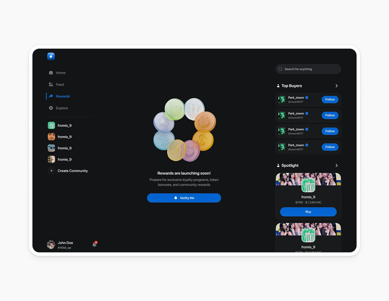 Thrust Rewards Coming Soon 3D Coins