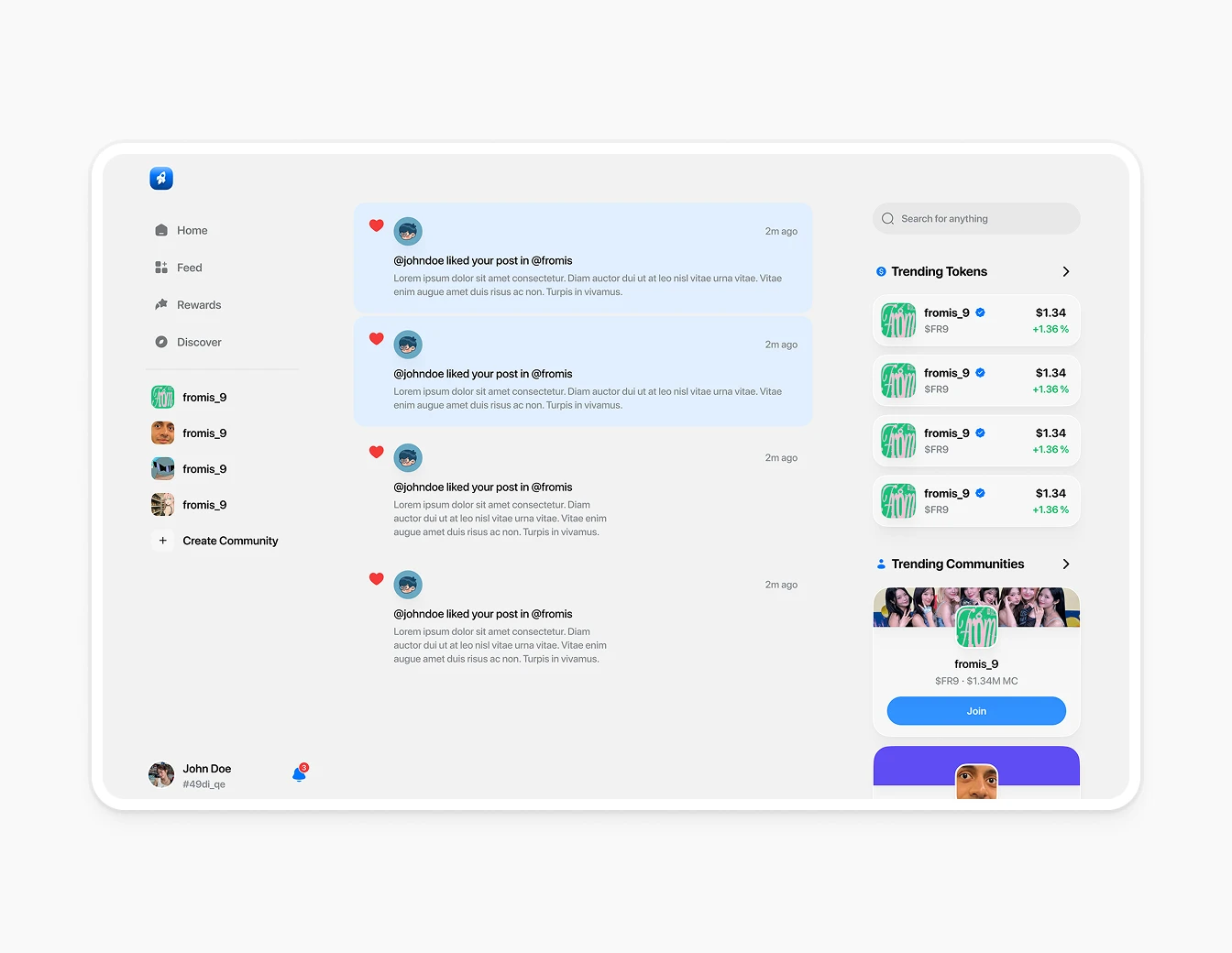 Thrust Feed Light Mode Trending Chat