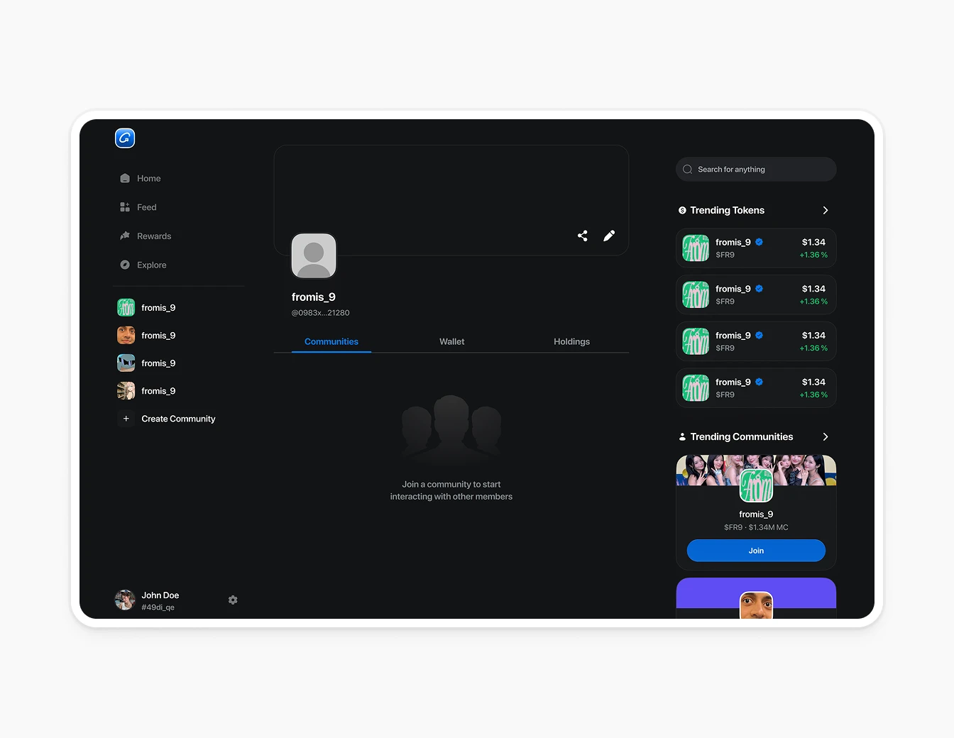 Thrust User Profile Empty Dark Trending