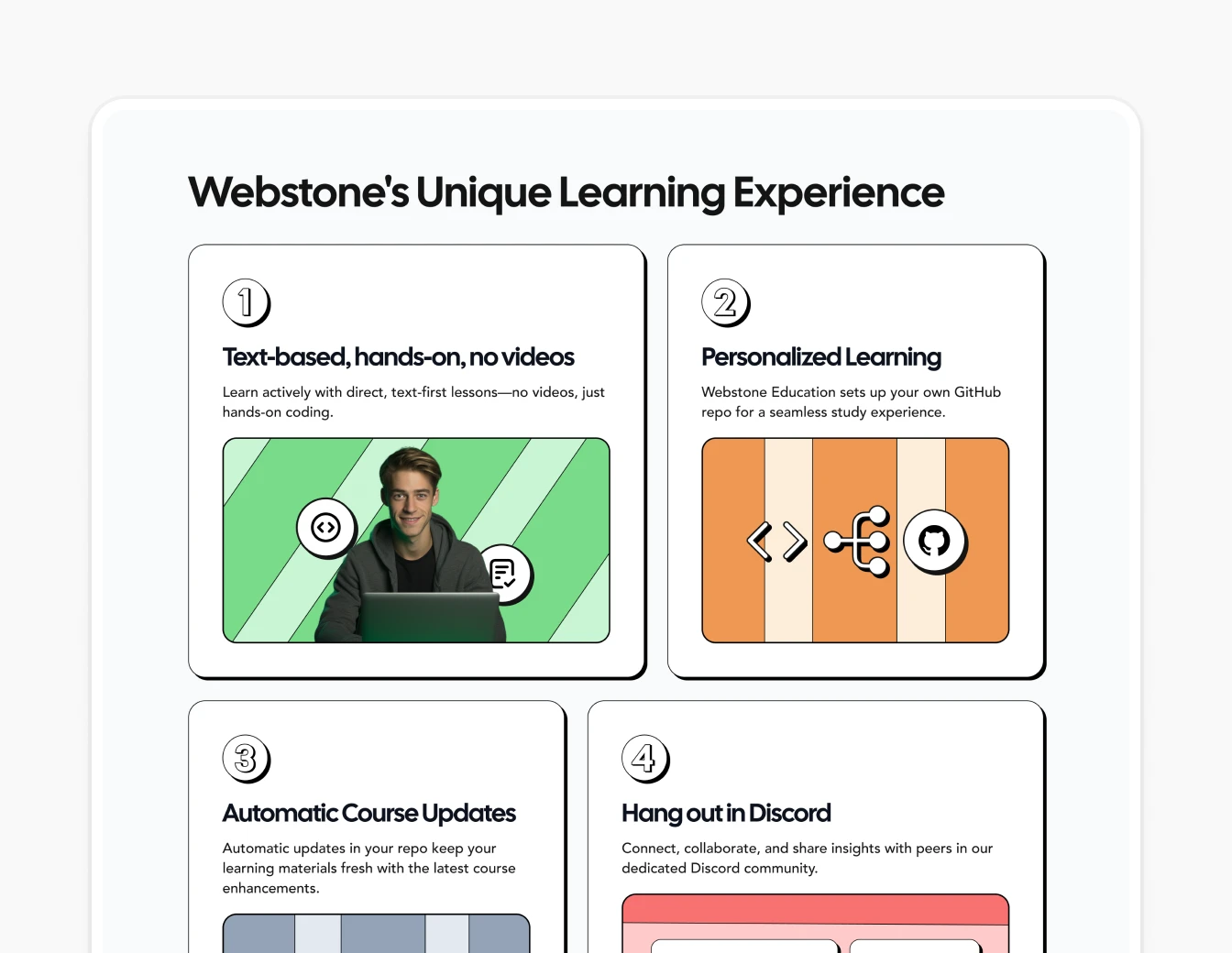 Webstone Unique Learning Experience Cards