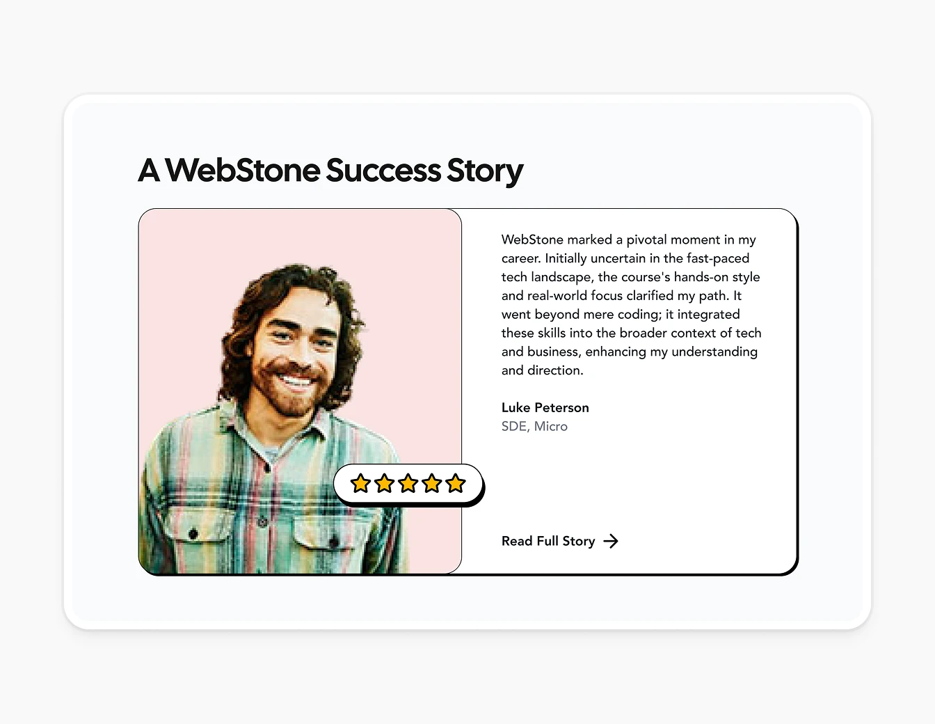 Webstone Success Story Testimonial Photo