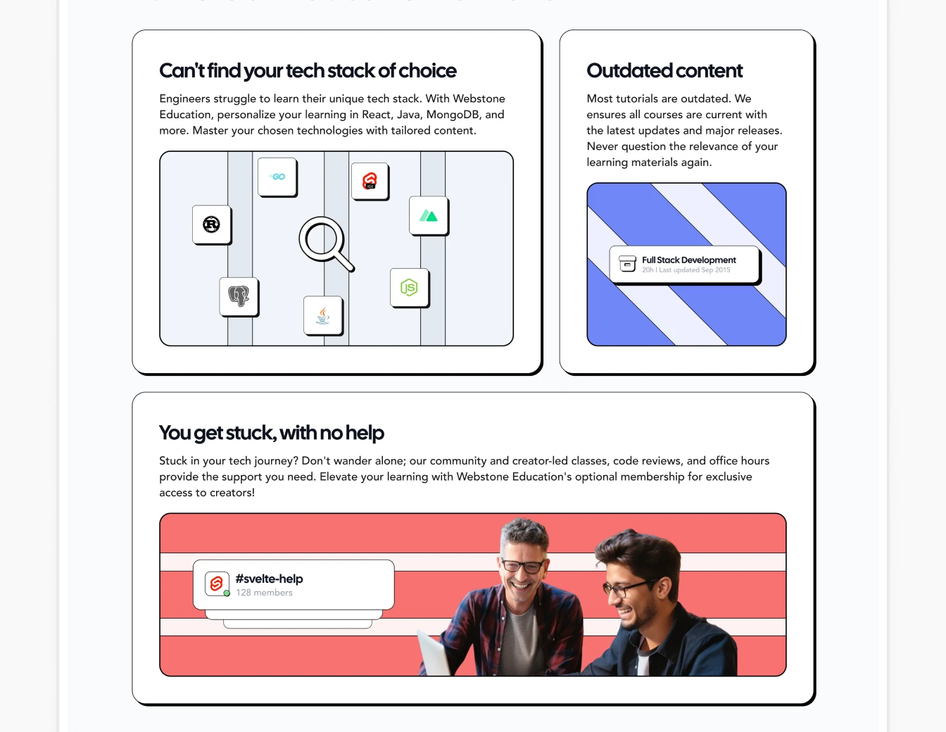 Webstone Pain Points Tech Stack Stuck