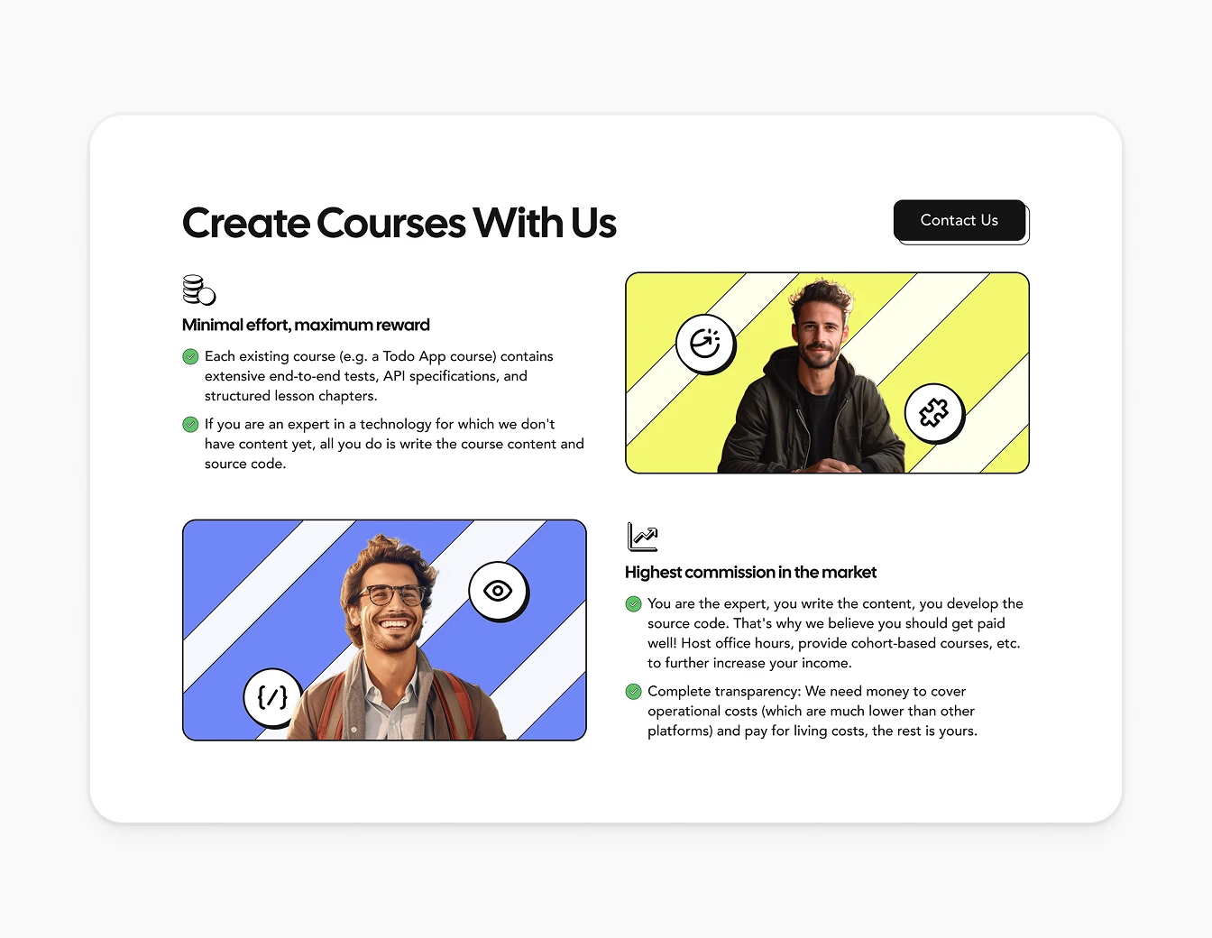 Webstone Create Courses Partner Page