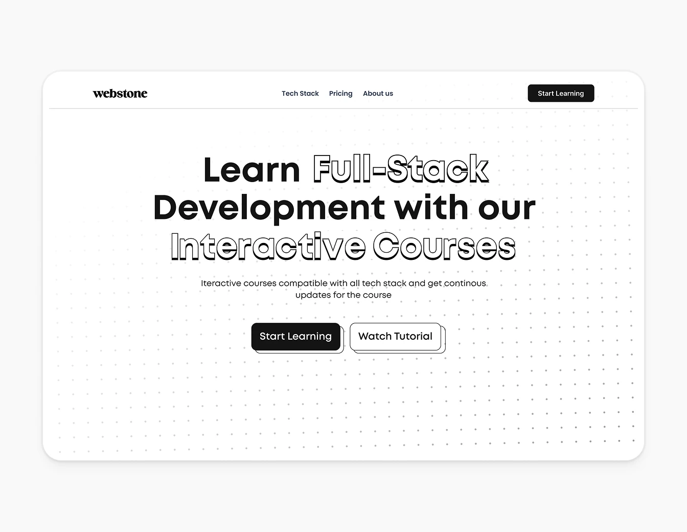 Webstone Light Hero Bold Outline Typography