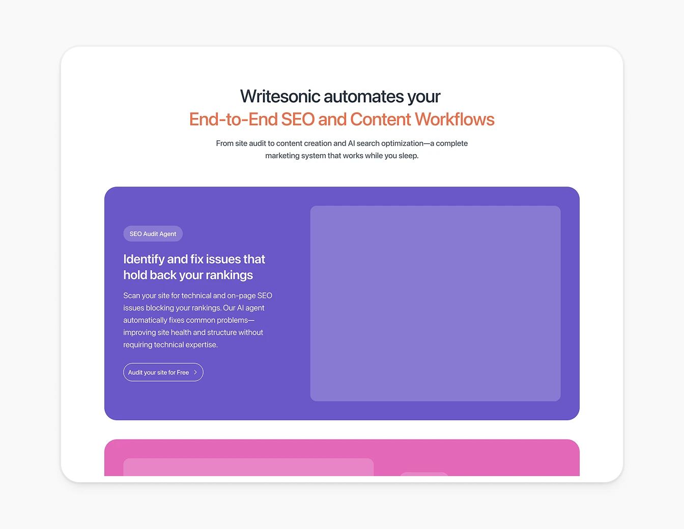 Writesonic SEO Content Workflow Colorful