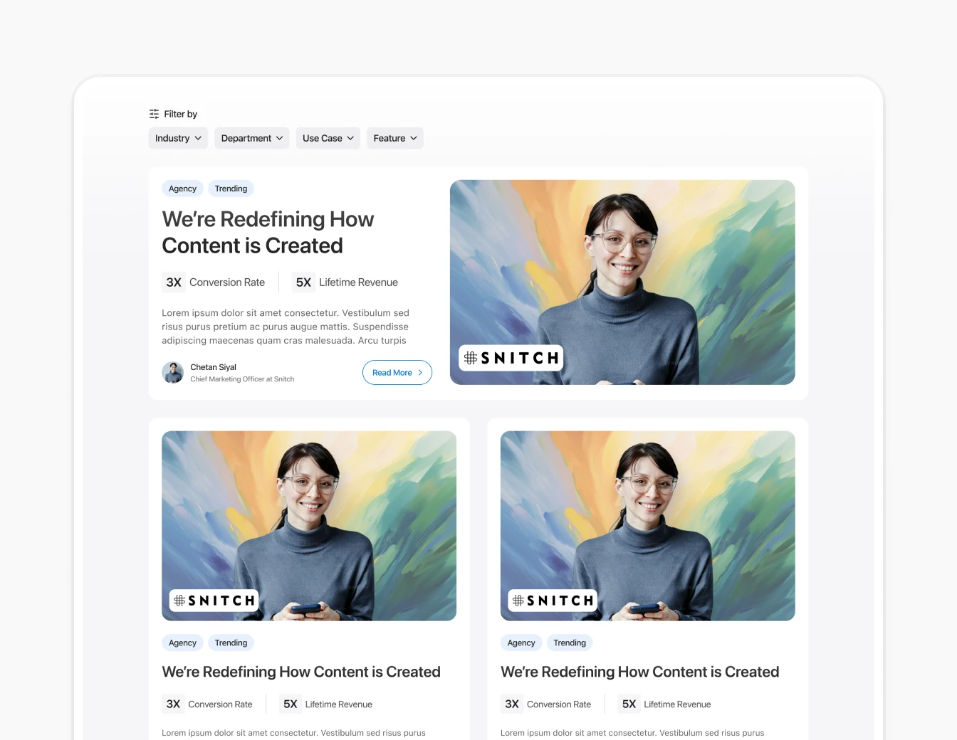 Writesonic Case Studies Trending Grid