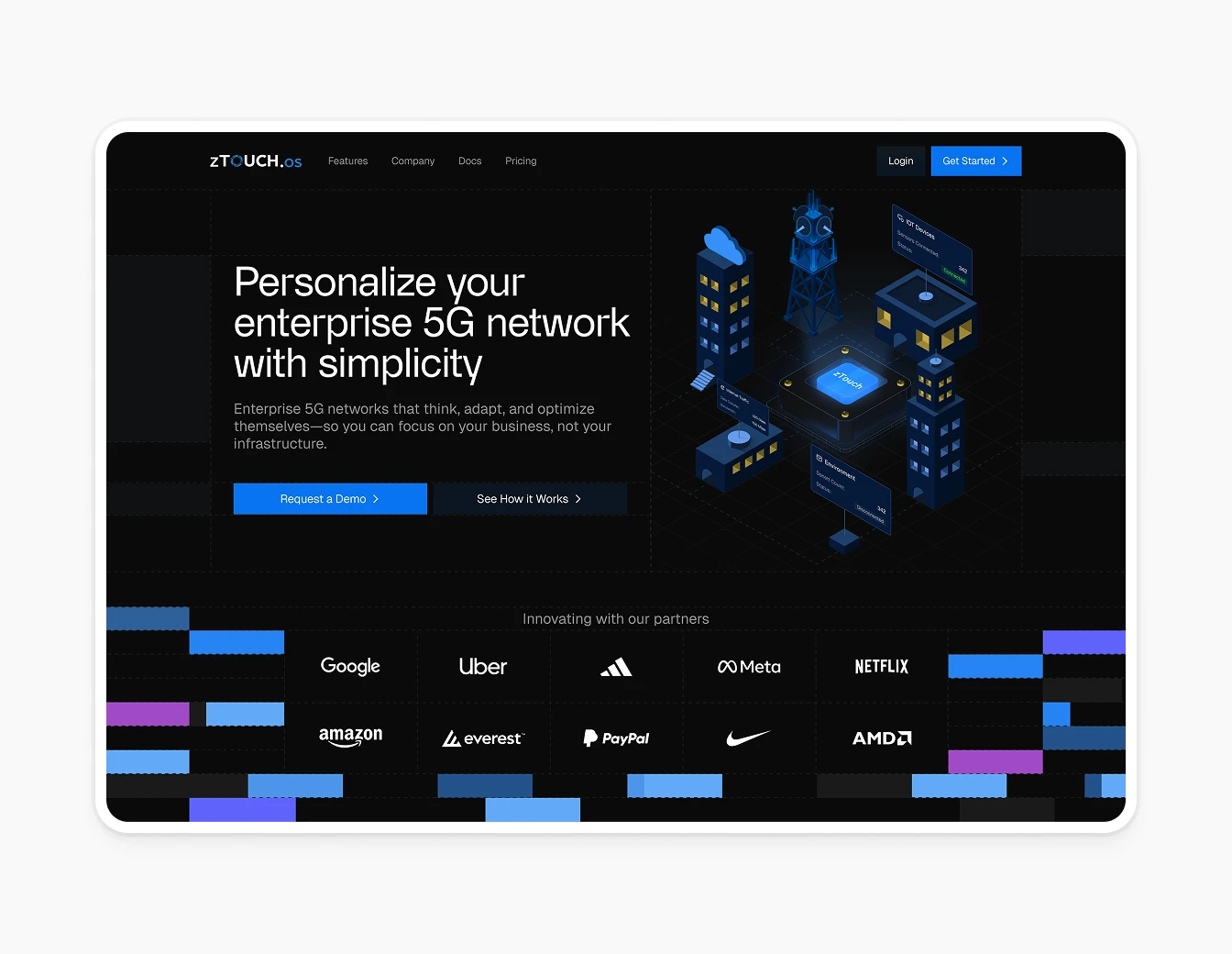 ZTouch Dark Hero 5G Isometric City Night