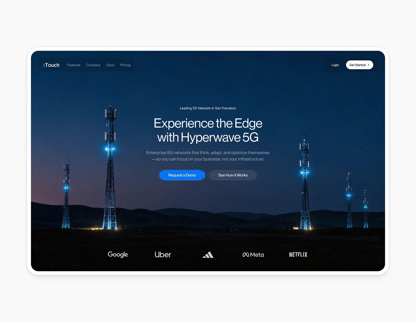 ZTouch Dark Hero 5G Towers Photography